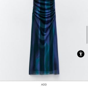 Zara print tulle dress